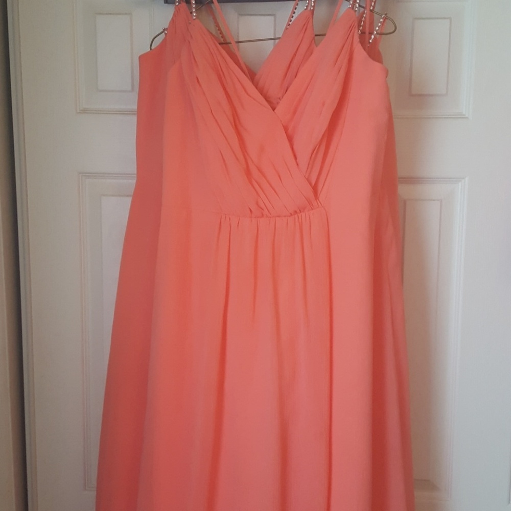 5 David's Bridal Coral Bridesmaid dresses